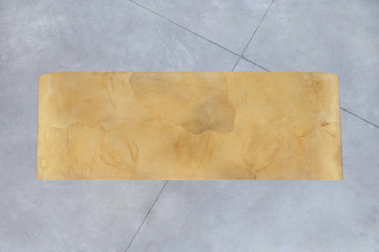 Italian Goatskin Parchment “Waterfall” Console Table Attributed to Aldo Tura