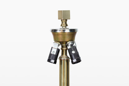Italian Lucite and Brass Ram’s Head Table Lamps