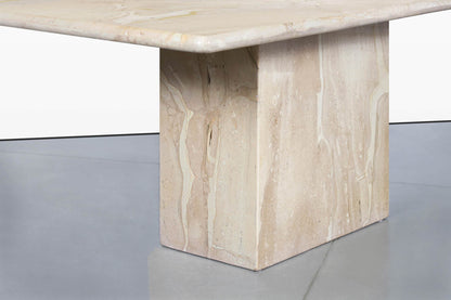 Italian Modern Breccia Oniciata Marble Dining Table with Bullnose Edge