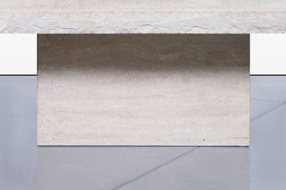 Italian Modern Live-Edge Travertine Coffee Table by Stone International