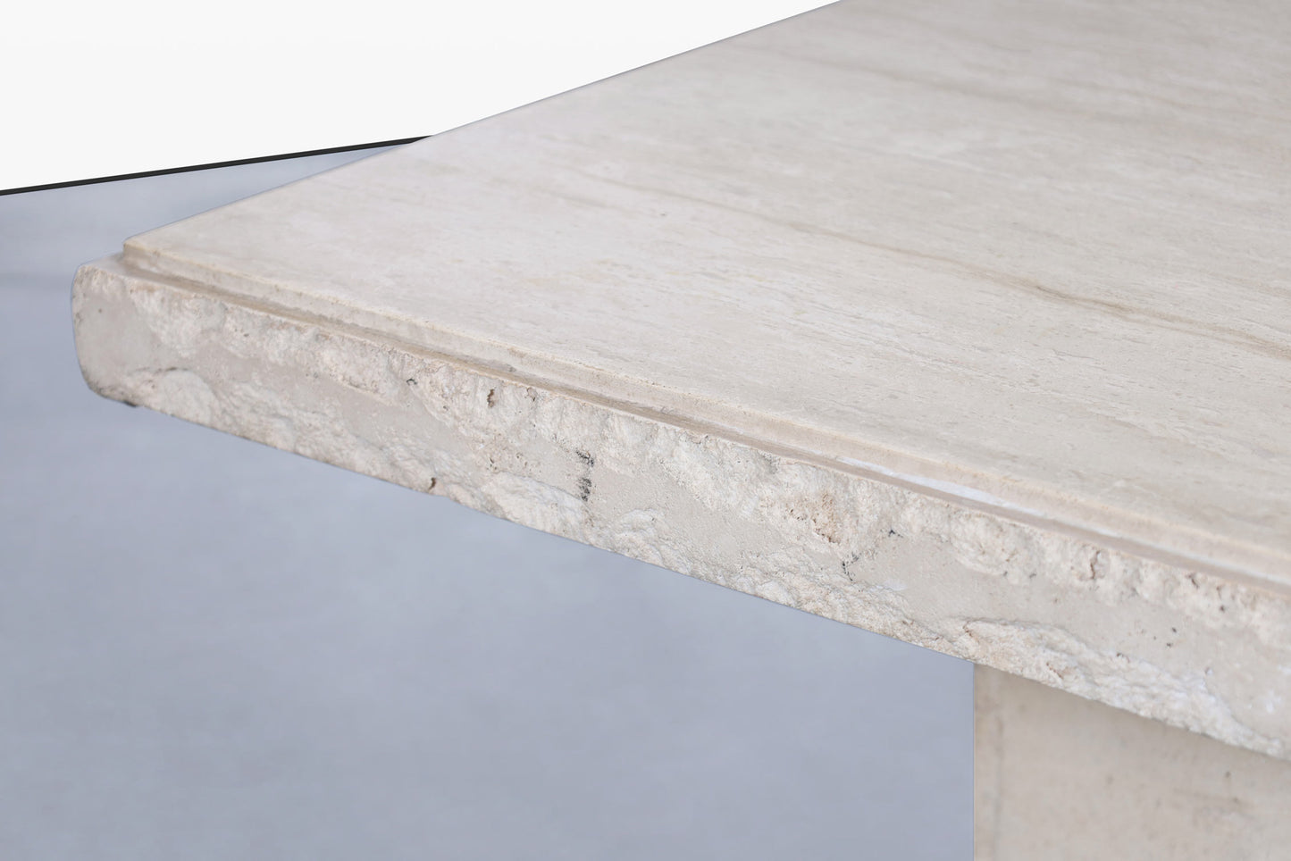 Italian Modern Live-Edge Travertine Coffee Table by Stone International