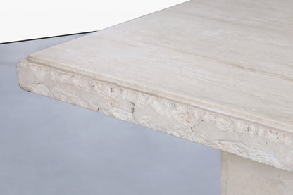 Italian Modern Live-Edge Travertine Coffee Table by Stone International