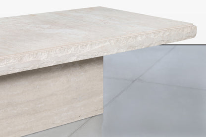 Italian Modern Live-Edge Travertine Coffee Table by Stone International