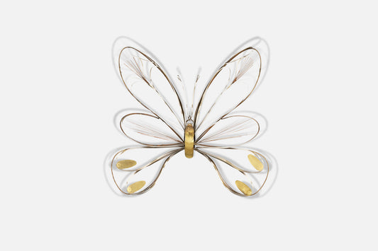 Large Brass Butterfly Wall Sculpture by Curtis Jere, Signed