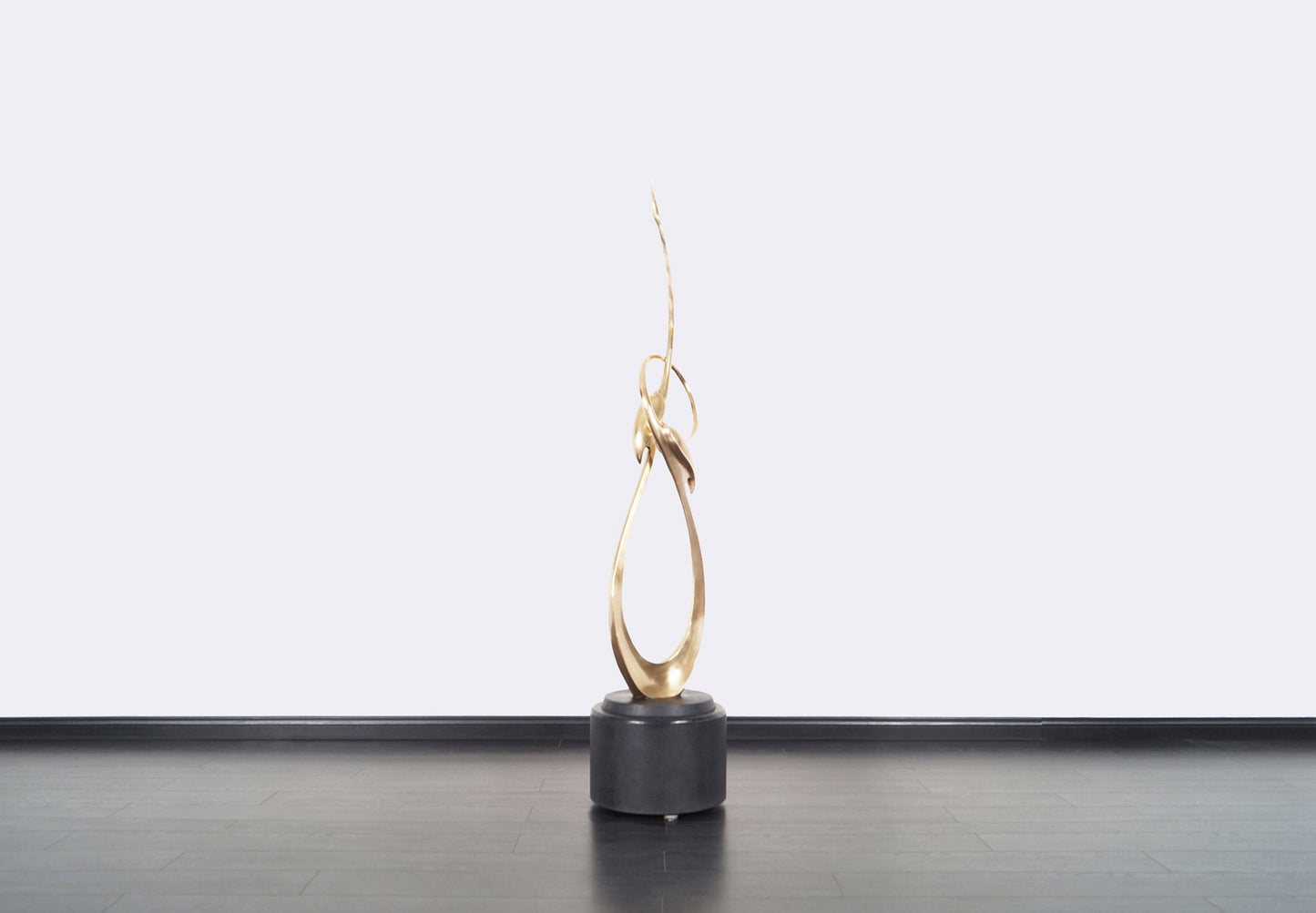 Vintage Life-Size Brass "Entwined Cranes" Sculpture by Boris Lovet-Lorski