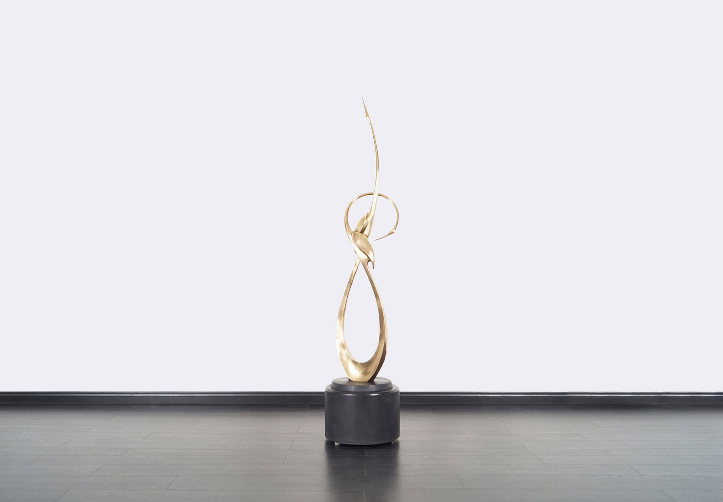 Vintage Life-Size Brass "Entwined Cranes" Sculpture by Boris Lovet-Lorski