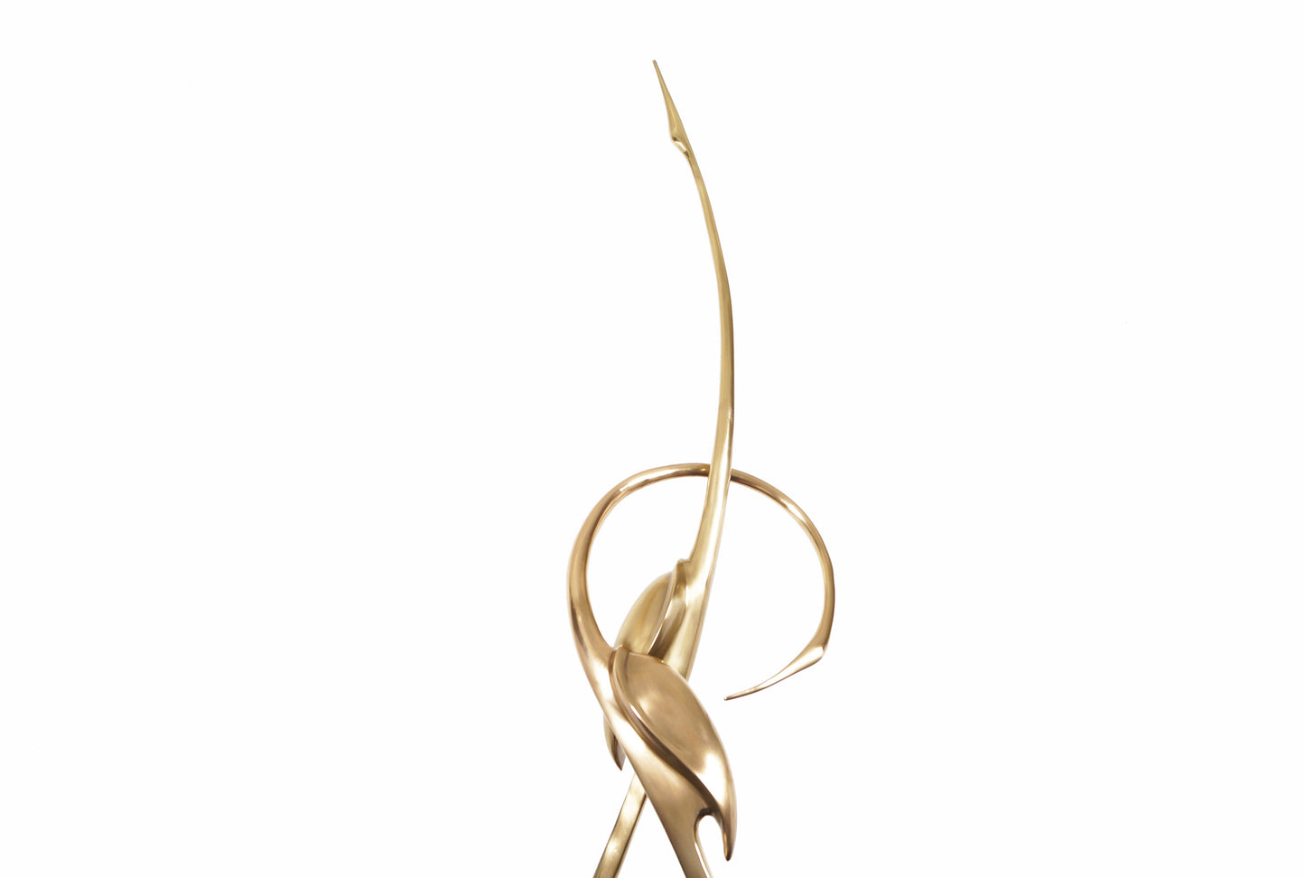 Vintage Life-Size Brass "Entwined Cranes" Sculpture by Boris Lovet-Lorski