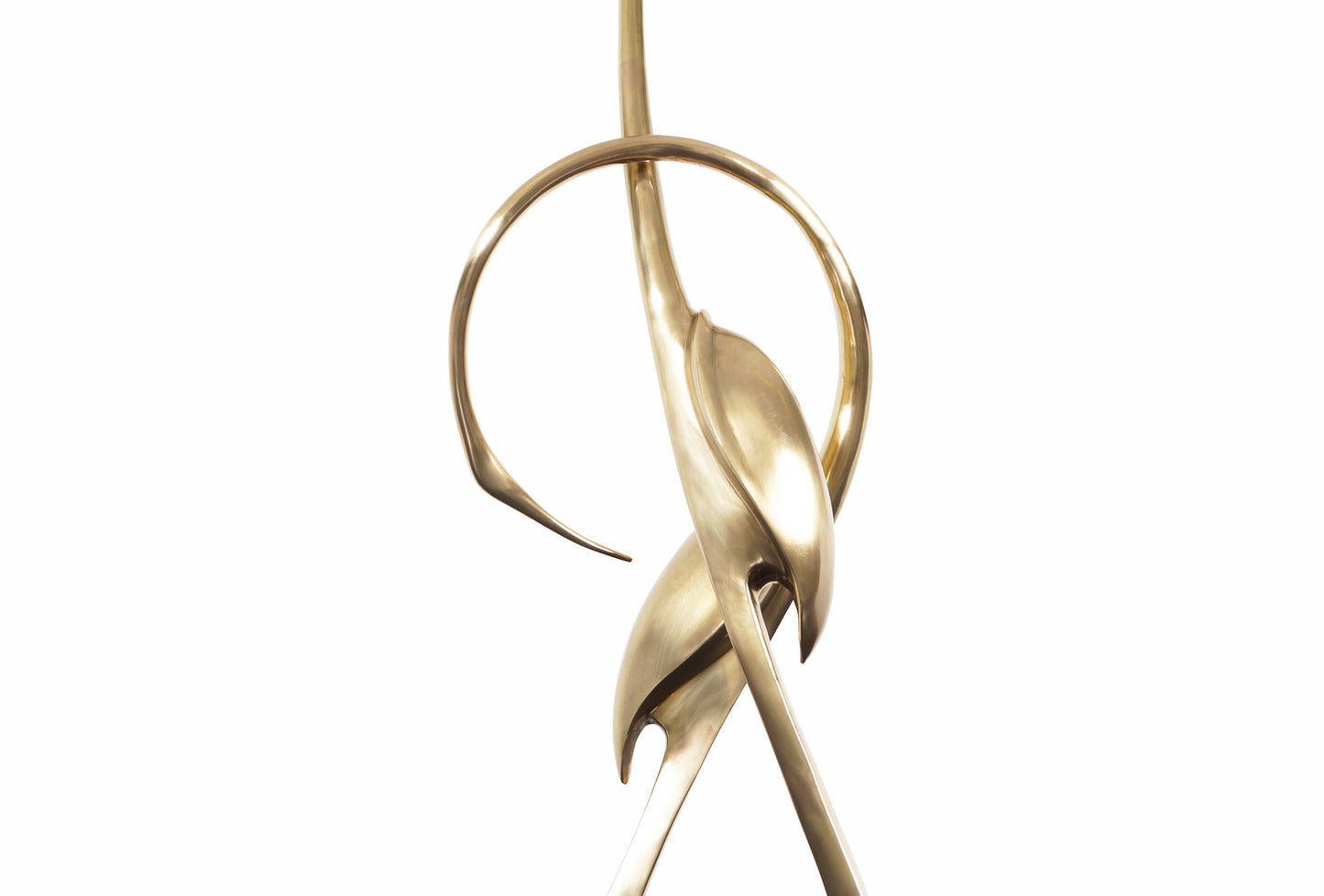 Vintage Life-Size Brass "Entwined Cranes" Sculpture by Boris Lovet-Lorski