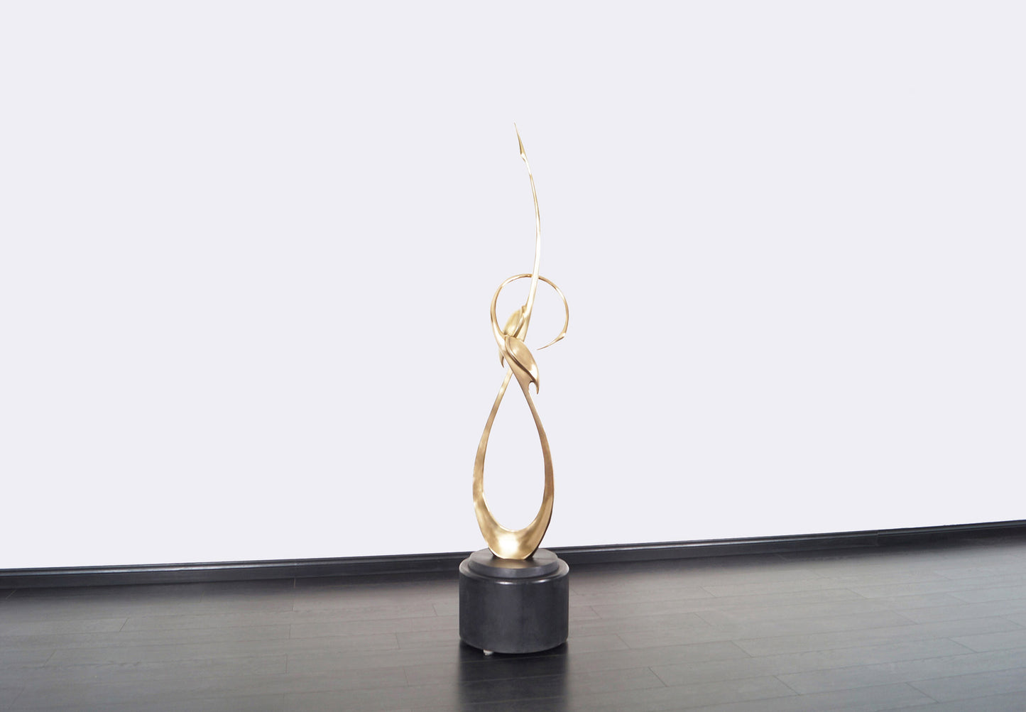 Vintage Life-Size Brass "Entwined Cranes" Sculpture by Boris Lovet-Lorski