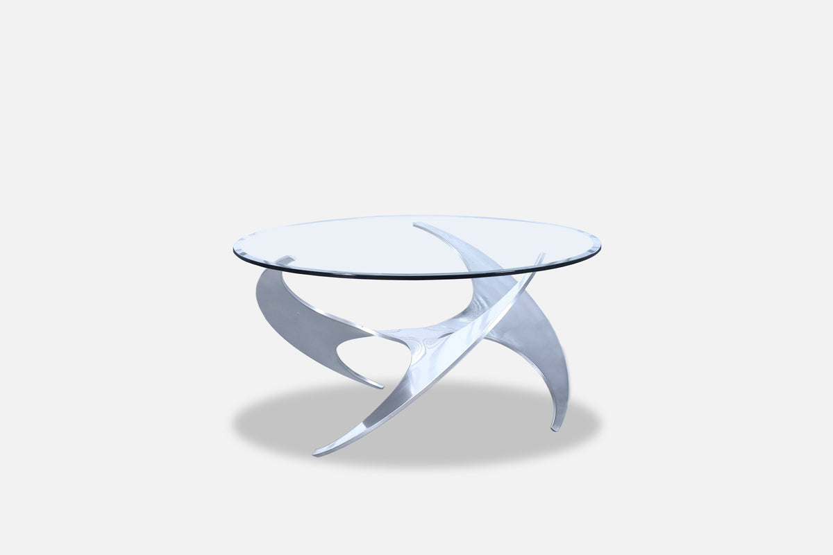 Mid-Century Aluminum Coffee Table by Knut Hesterberg for Ronald Schmitt