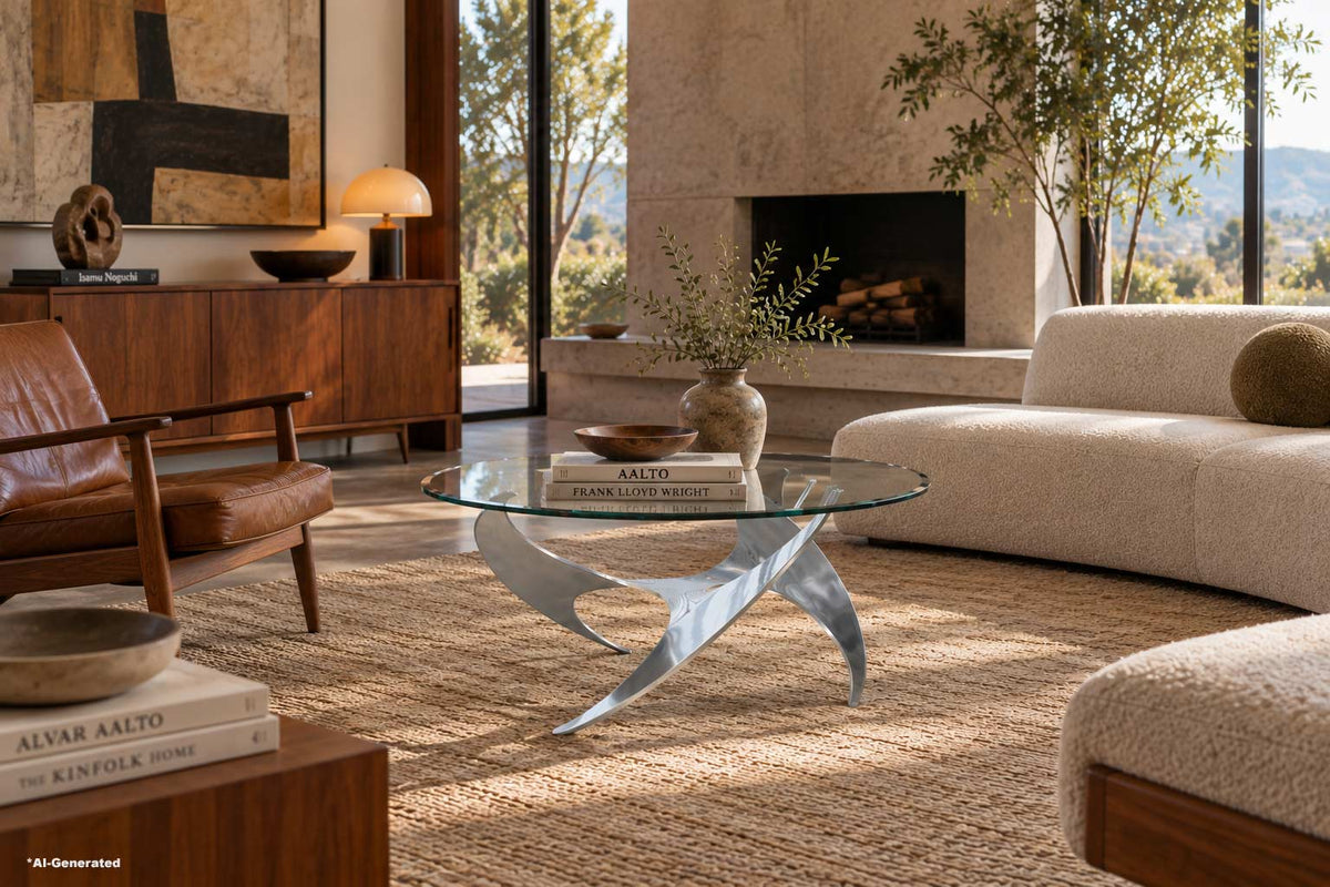 Mid-Century Aluminum Coffee Table by Knut Hesterberg for Ronald Schmitt