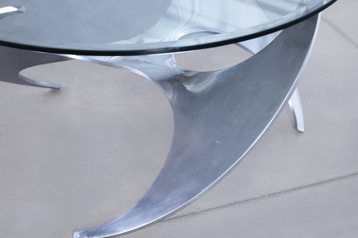 Mid-Century Aluminum Coffee Table by Knut Hesterberg for Ronald Schmitt