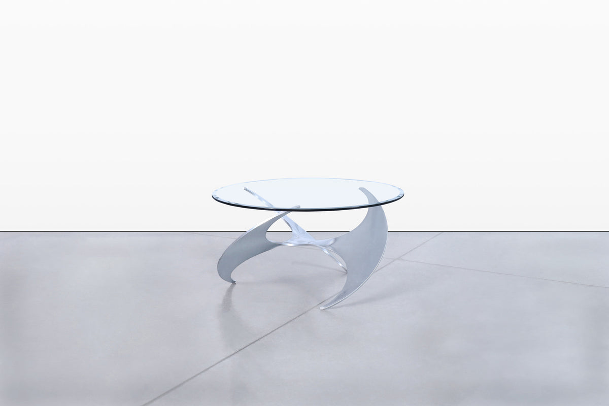 Mid-Century Aluminum Coffee Table by Knut Hesterberg for Ronald Schmitt