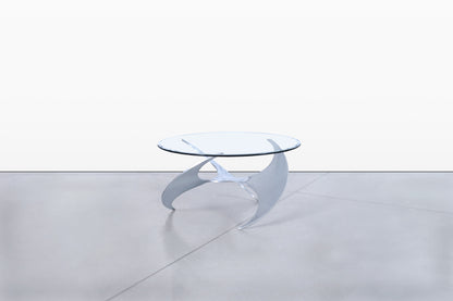 Mid-Century Aluminum Coffee Table by Knut Hesterberg for Ronald Schmitt