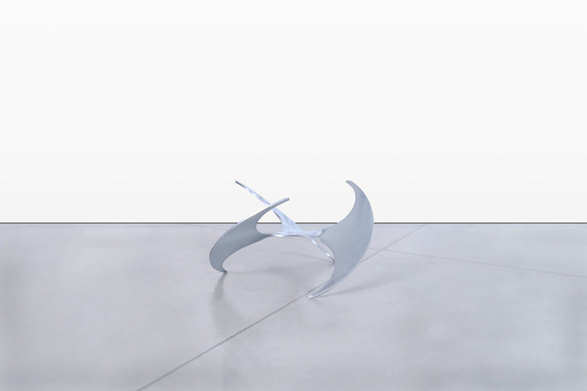 Mid-Century Aluminum Coffee Table by Knut Hesterberg for Ronald Schmitt