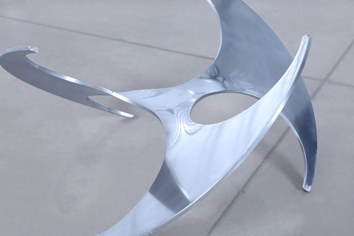 Mid-Century Aluminum Coffee Table by Knut Hesterberg for Ronald Schmitt