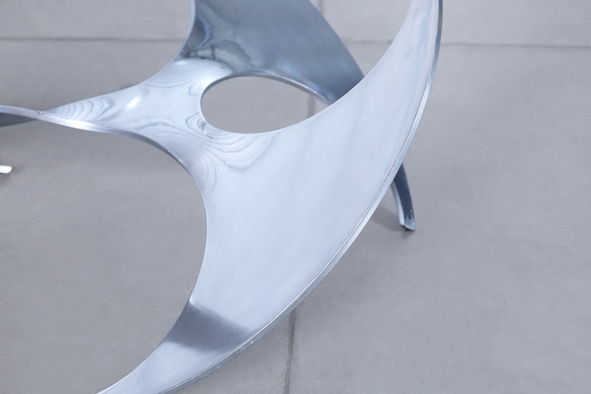 Mid-Century Aluminum Coffee Table by Knut Hesterberg for Ronald Schmitt