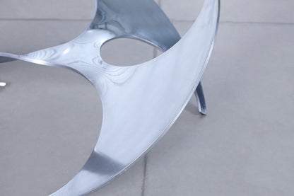 Mid-Century Aluminum Coffee Table by Knut Hesterberg for Ronald Schmitt