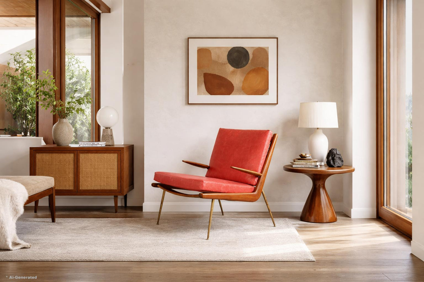 Mid-Century Boomerang Chair by Peter Hvidt and Orla Molgaard-Nielsen