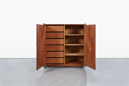 Mid-Century Brazilian Rosewood Armoire Dresser by Intercontinental Design