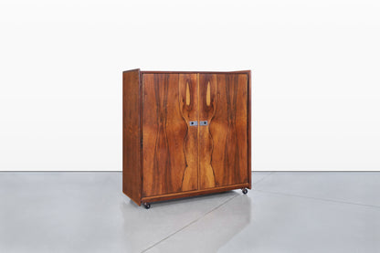 Mid-Century Brazilian Rosewood Armoire Dresser by Intercontinental Design