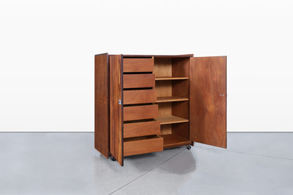 Mid-Century Brazilian Rosewood Armoire Dresser by Intercontinental Design