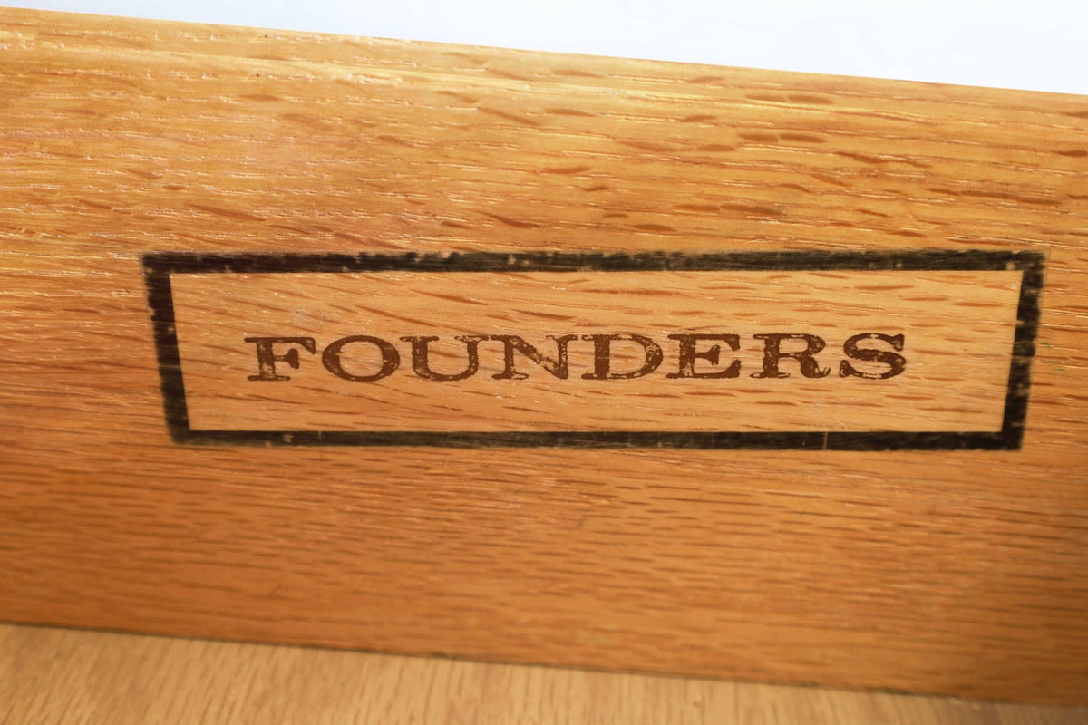 Mid-Century Burl Wood and Brass Nightstands by Founders for Thomasville