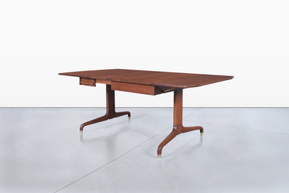 Mid-Century Drop-Leaf Extension Dining Table by Extensole Corporation