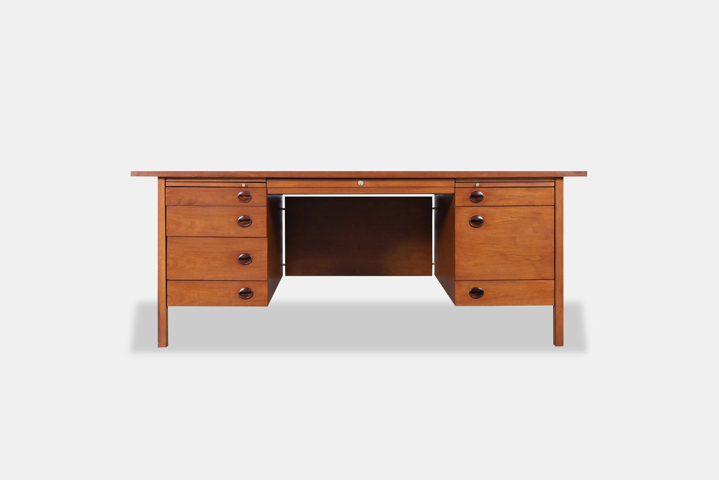 Mid-Century Executive Walnut Desk by Edward J. Wormley for Dunbar