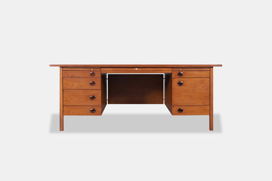 Mid-Century Executive Walnut Desk by Edward J. Wormley for Dunbar