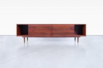 Mid-Century Modern Long Rosewood Credenza