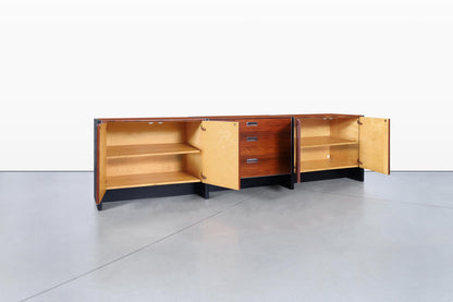 Mid-Century Long Rosewood Credenza by Robert Baron for Glenn of California