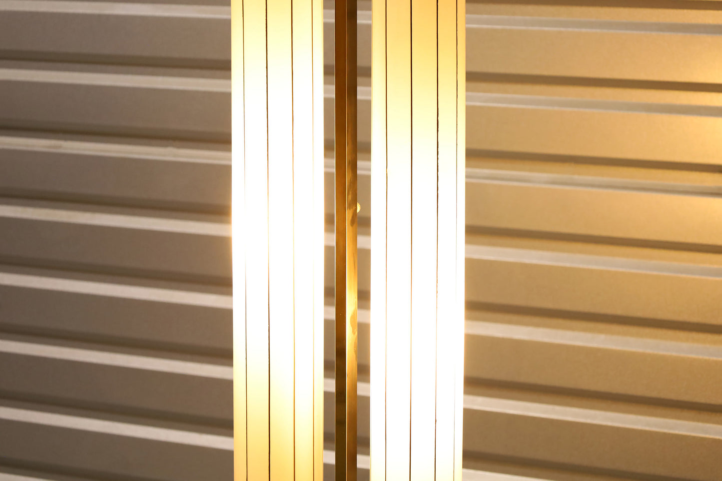 Mid-Century Modern Brass and Walnut Floor Lamp