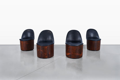 Mid-Century Modern Brazilian Rosewood Dining Table & Chairs by Plycraft