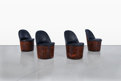 Mid-Century Modern Brazilian Rosewood Dining Table & Chairs by Plycraft