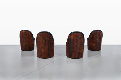 Mid-Century Modern Brazilian Rosewood Dining Table & Chairs by Plycraft