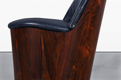 Mid-Century Modern Brazilian Rosewood Dining Table & Chairs by Plycraft