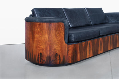 Mid-Century Modern Brazilian Rosewood Sofa by Selig