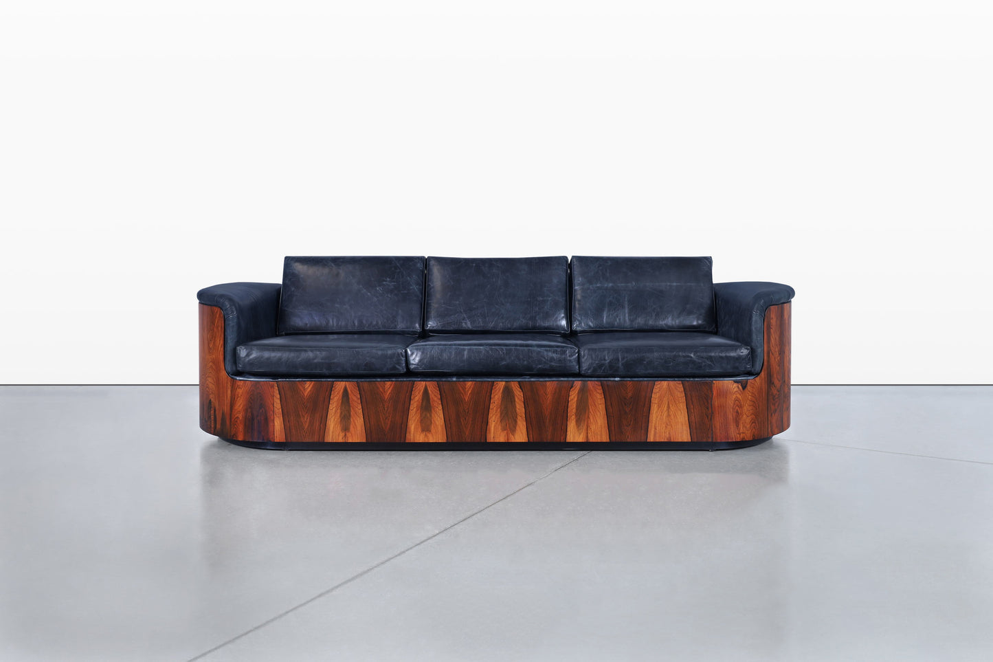 Mid-Century Modern Brazilian Rosewood Sofa by Selig