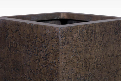 Mid-Century Bronze Resin Square Planters by Forms and Surfaces