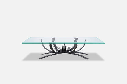 Mid-Century Modern Brutalist Bronze Coffee Table by Daniel Gluck