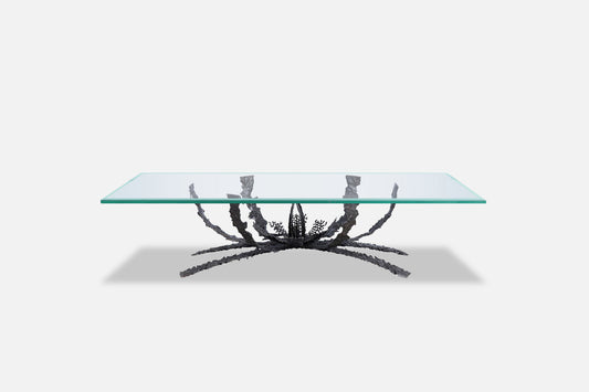 Mid-Century Modern Brutalist Bronze Coffee Table by Daniel Gluck