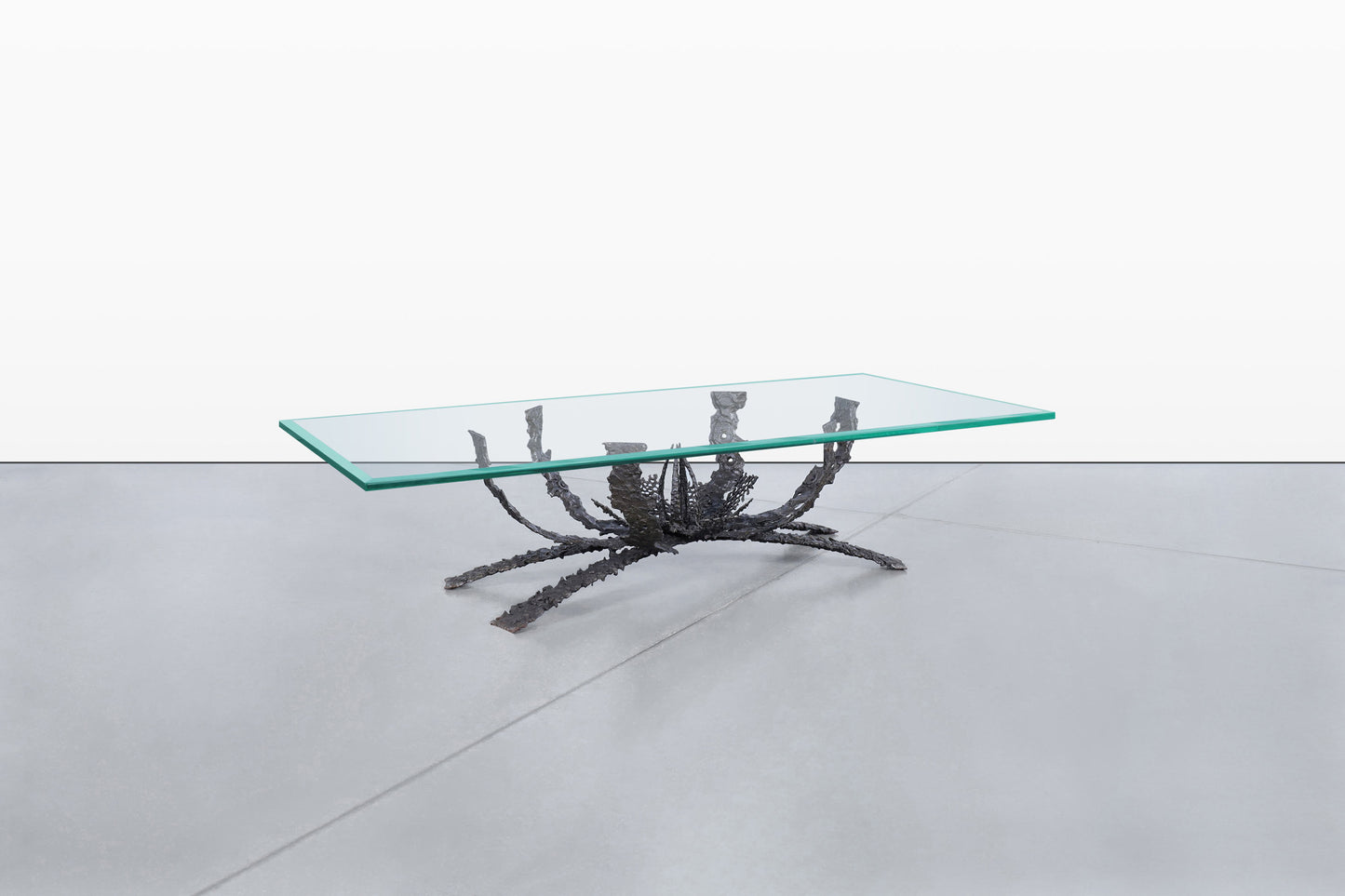 Mid-Century Modern Brutalist Bronze Coffee Table by Daniel Gluck