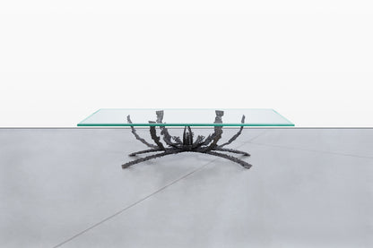 Mid-Century Modern Brutalist Bronze Coffee Table by Daniel Gluck