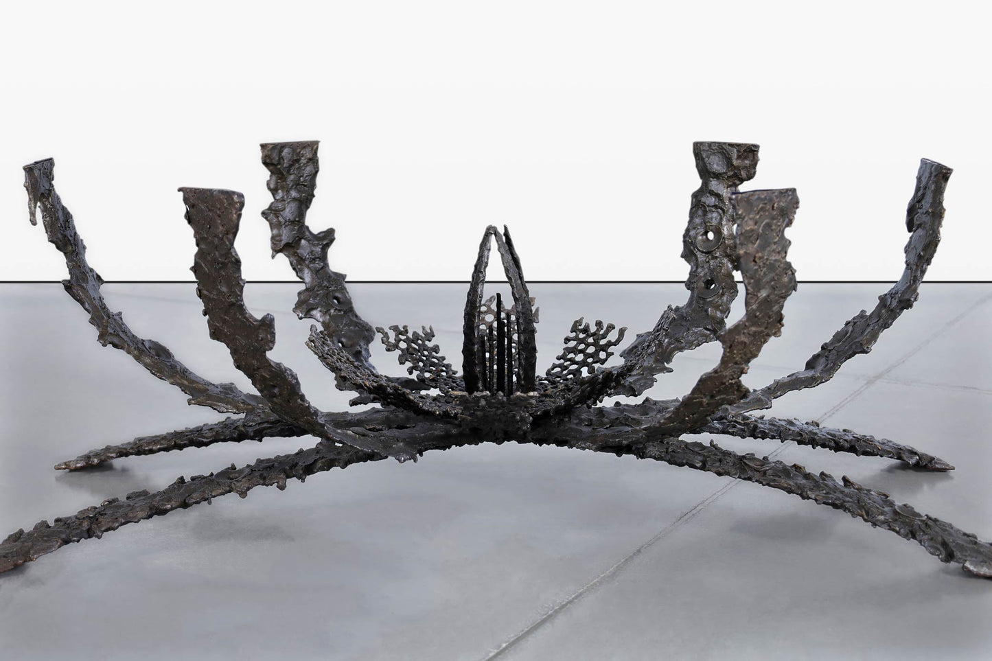 Mid-Century Modern Brutalist Bronze Coffee Table by Daniel Gluck