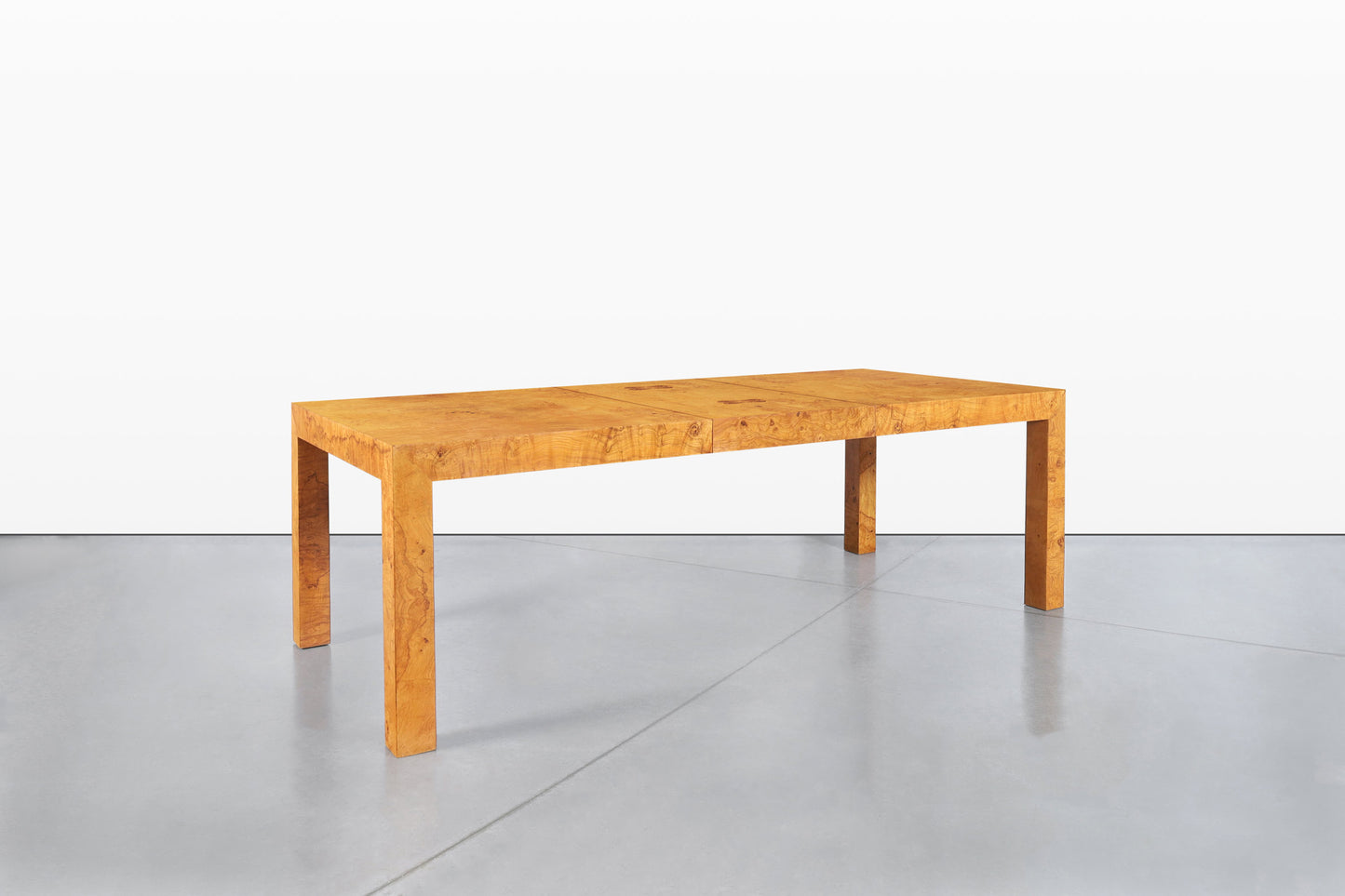 Mid-Century Modern Burl Wood Dining Room Set by Milo Baughman