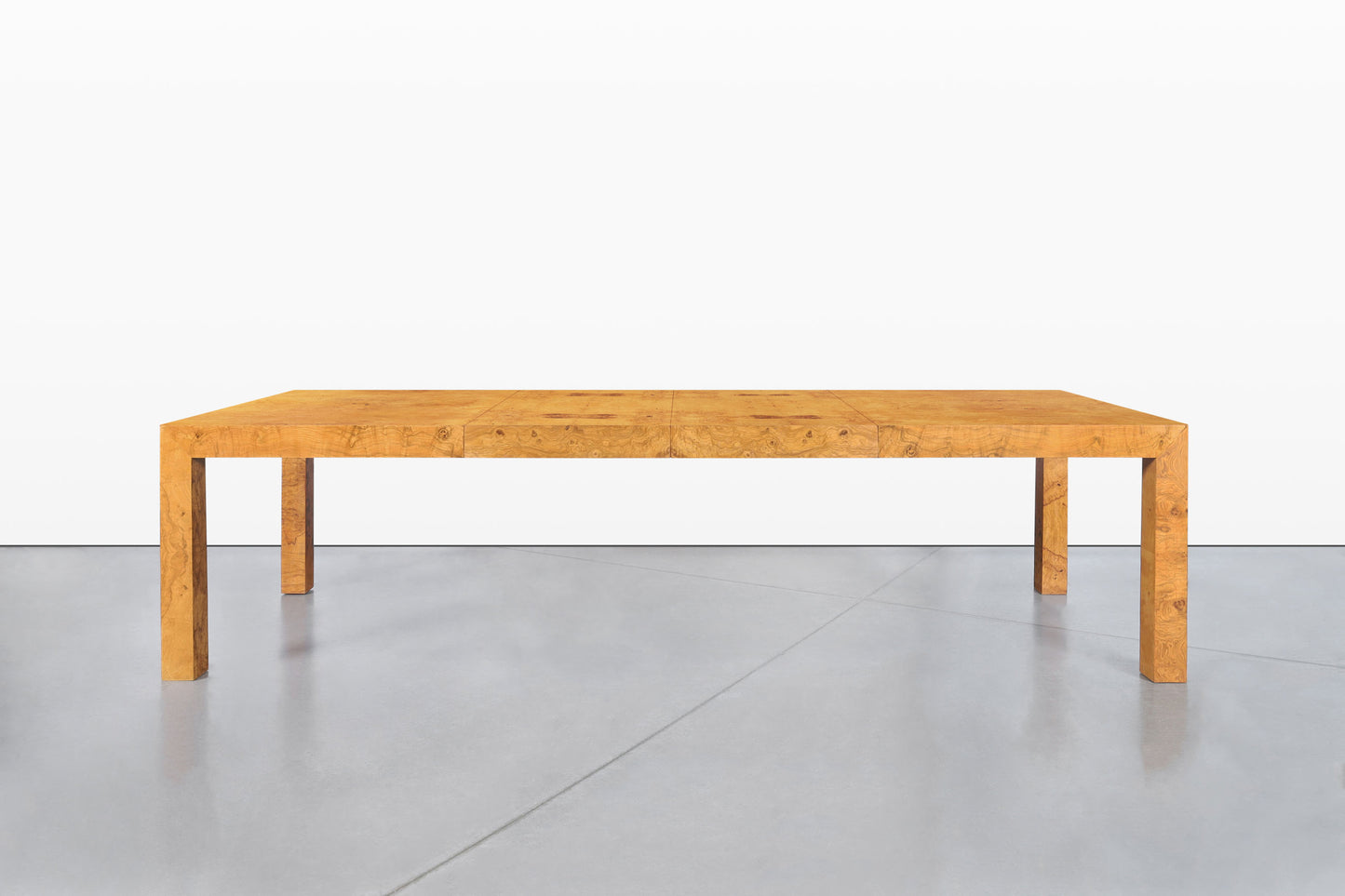 Mid-Century Modern Burl Wood Dining Room Set by Milo Baughman
