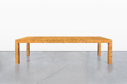 Mid-Century Modern Burl Wood Dining Room Set by Milo Baughman