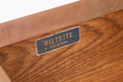 Mid-Century Modern Burl Wood and Chrome Credenza by Biltrite