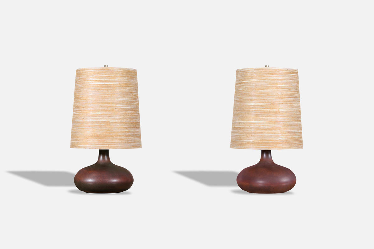 Mid-Century Modern Ceramic Table Lamps by Lotte and Gunnar Bostlund